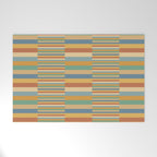 Mixed Stripes Pattern XV Vintage Summer Welcome Mat Gallery Image 1