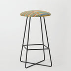 Mixed Stripes Pattern XV Vintage Summer Stool Gallery Image 1