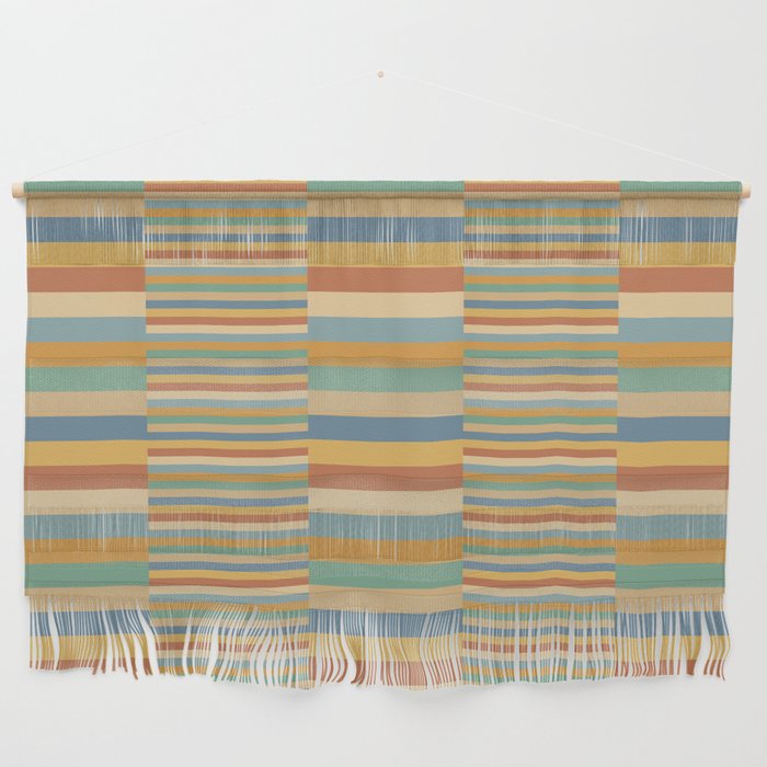 Mixed Stripes Pattern XV Vintage Summer Wall Hanging Gallery Image 1