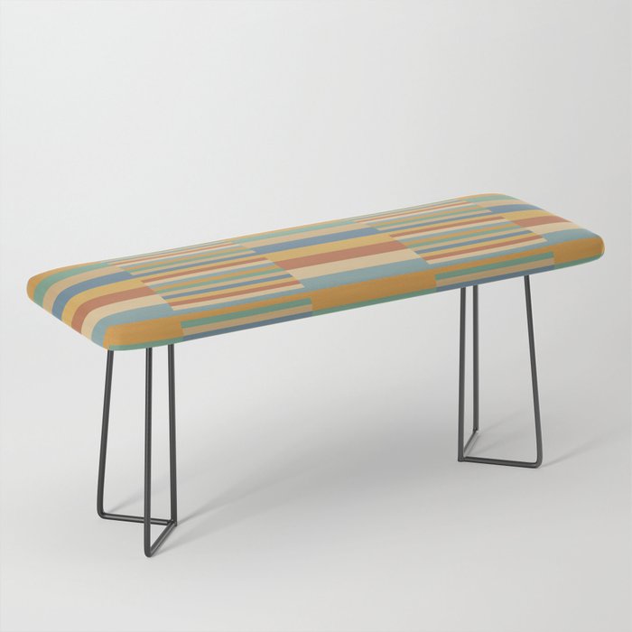 Mixed Stripes Pattern XV Vintage Summer Bench Gallery Image 1