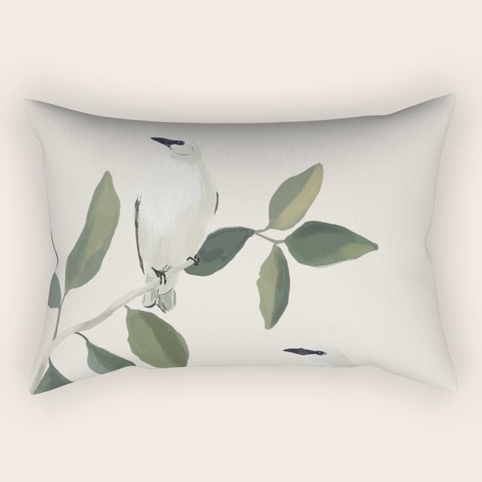 Minimalist Birds On Branch 3 Rectangular Pillow Gallery Image 2
