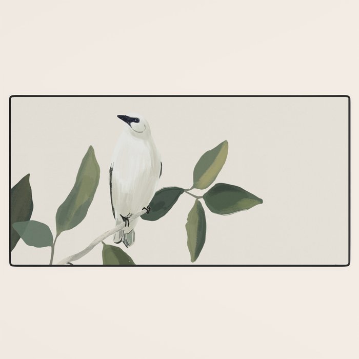 Minimalist Birds On Branch 3 Desk Mat Gallery Image 3