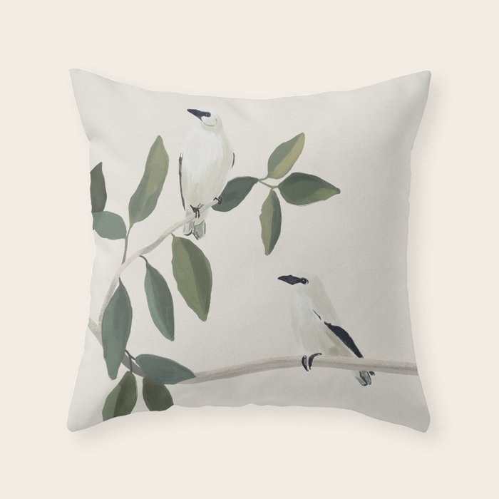 Minimalist Birds On Branch 3 Throw Pillow Gallery Image 6