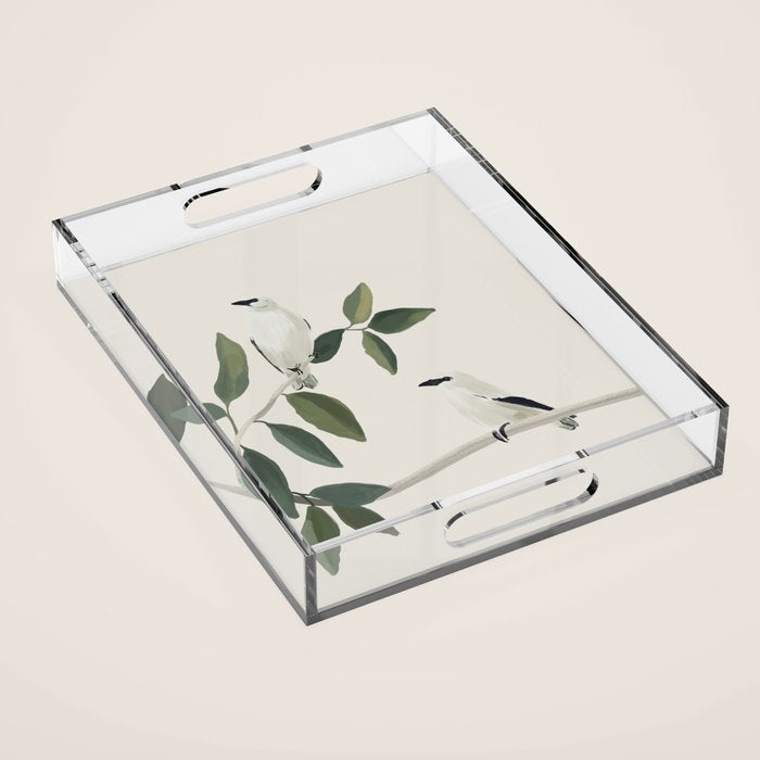 Minimalist Birds On Branch 3 Acrylic Tray Gallery Image 1