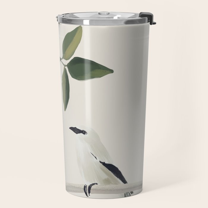 Minimalist Birds On Branch 3 Travel Mug Gallery Image 2
