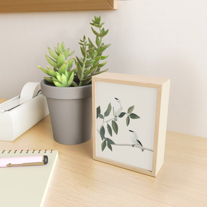 Minimalist Birds On Branch 3 Mini Art Print Gallery Image 2