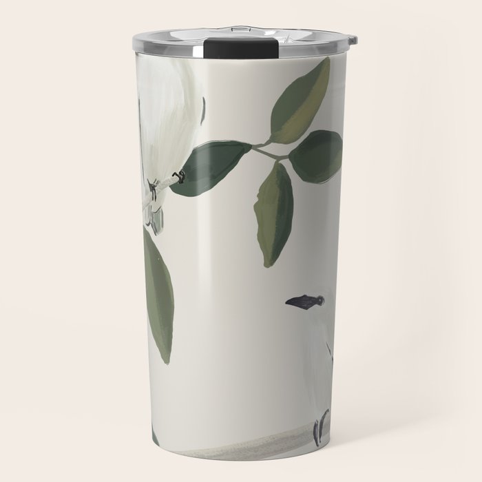 Minimalist Birds On Branch 3 Travel Mug Gallery Image 1