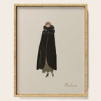 Vintage Art Deco Fashion Woman Portrait Elegant Black Dress Serving Tray Gallery Image 1