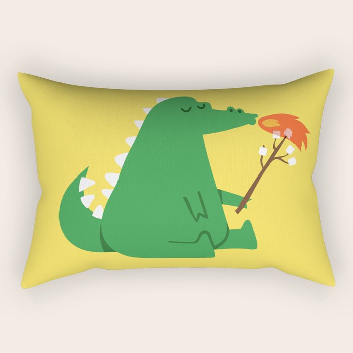 Dragon and Marshmallow Rectangular Pillow Gallery Image 1