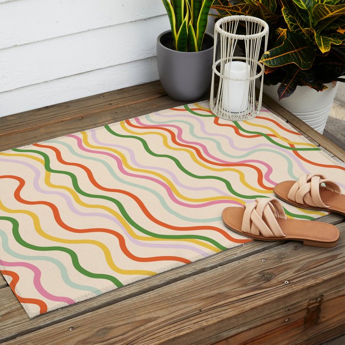 Candy lines Outdoor Rug Gallery Image 2