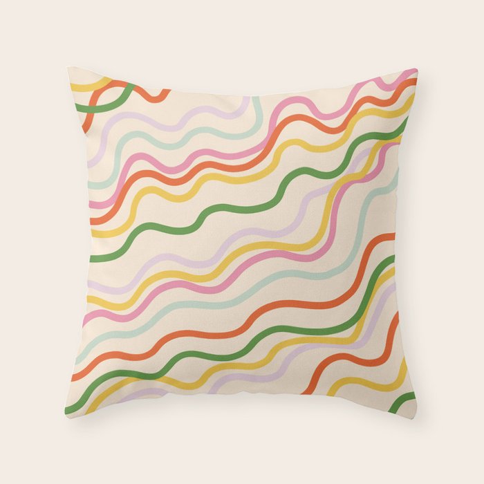 Candy lines Throw Pillow Gallery Image 6