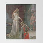 Accolade by Edmund Blair Leighton Throw Blanket Gallery Image 2