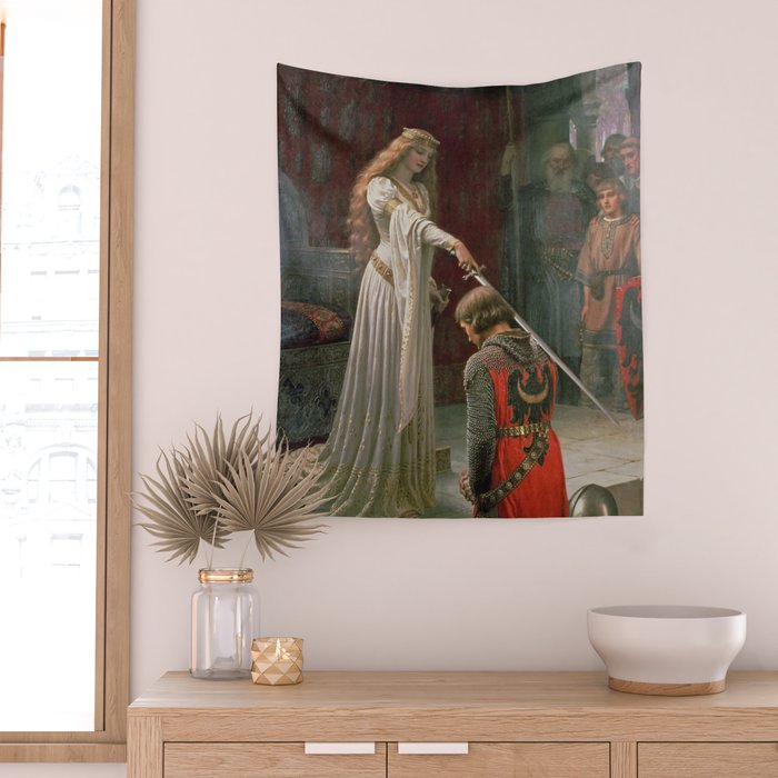 Accolade by Edmund Blair Leighton Wall Tapestry Gallery Image 2