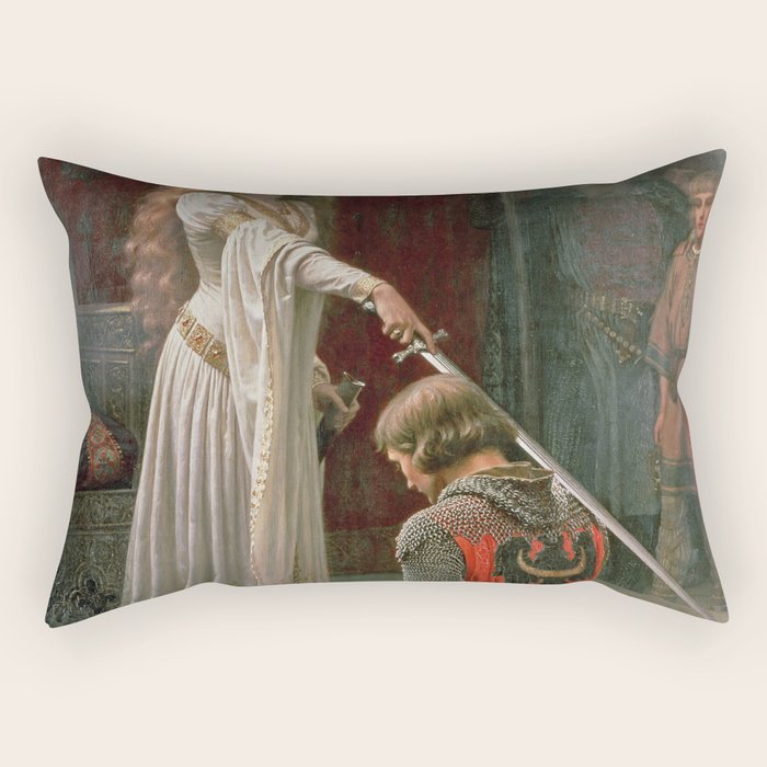 Accolade by Edmund Blair Leighton Rectangular Pillow Gallery Image 1