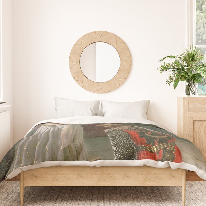 Accolade by Edmund Blair Leighton Duvet Cover Gallery Image 3