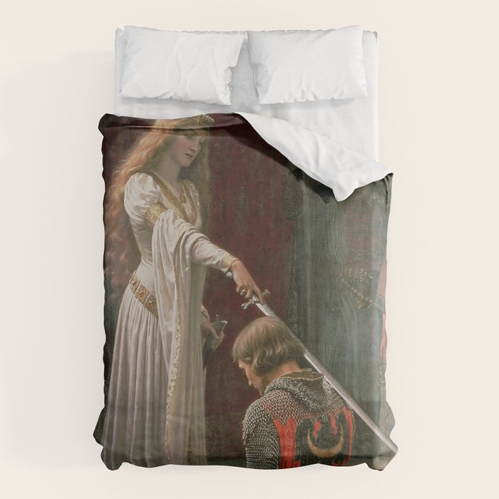 Accolade by Edmund Blair Leighton Duvet Cover Gallery Image 6