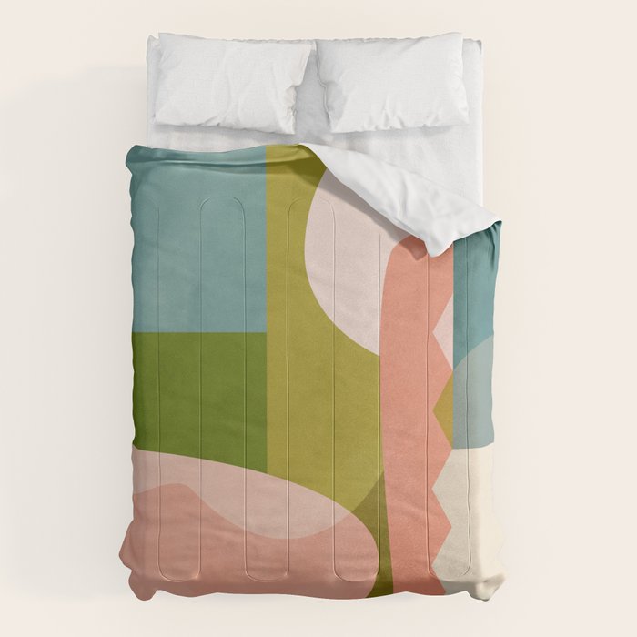 shapes geometry art mid century Comforter Gallery Image 6