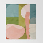 shapes geometry art mid century Throw Blanket Gallery Image 2