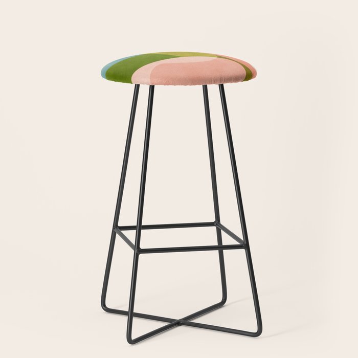shapes geometry art mid century Stool Gallery Image 1