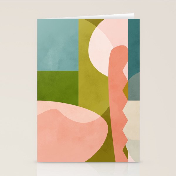 shapes geometry art mid century Stationery Card Gallery Image 2