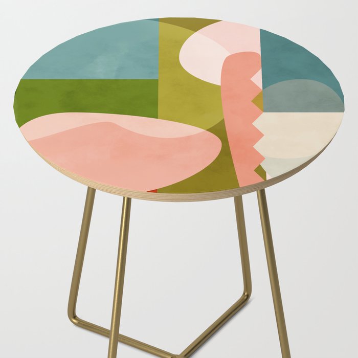 shapes geometry art mid century Side Table Gallery Image 2