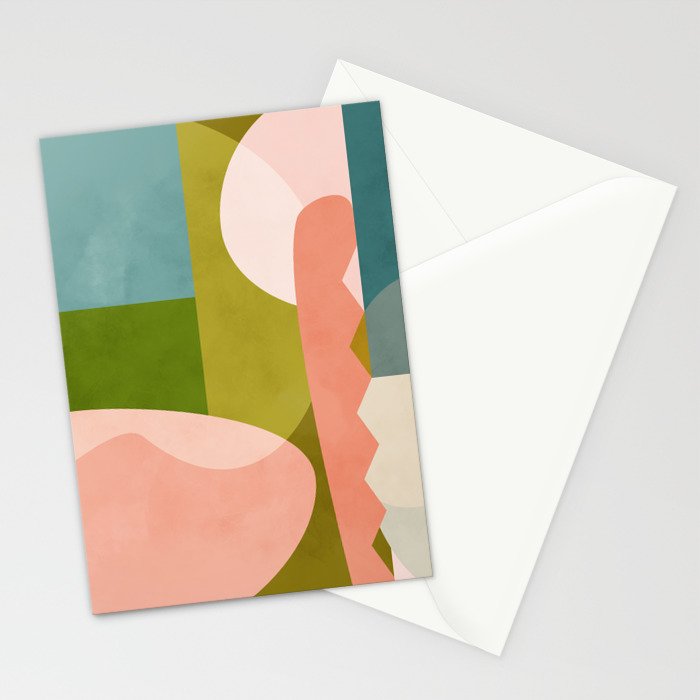 shapes geometry art mid century Stationery Card Gallery Image 2