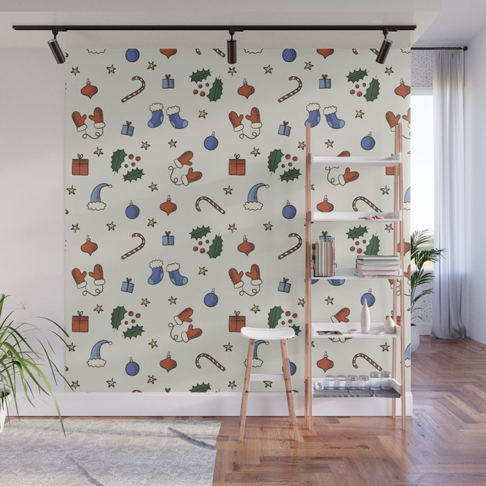 Christmas Pattern #3 Wall Mural Gallery Image 1