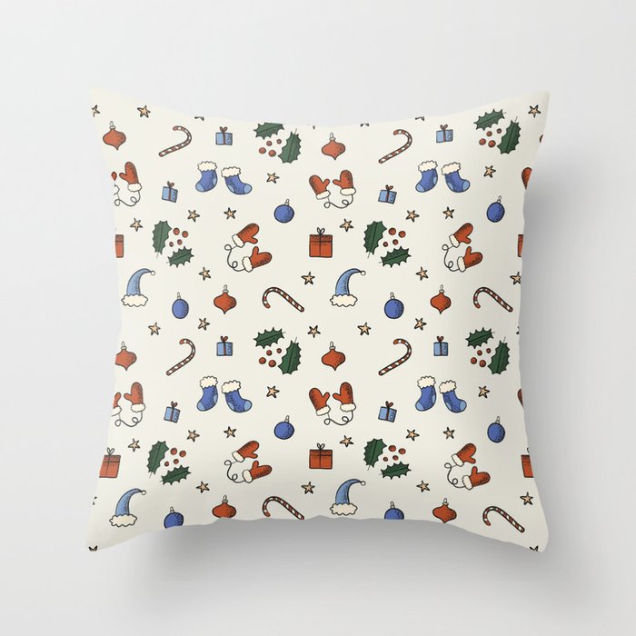 Christmas Pattern #3 Throw Pillow Gallery Image 1