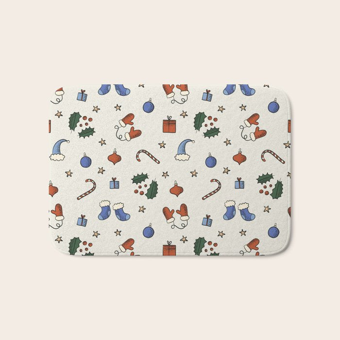 Christmas Pattern #3 Bath Mat Gallery Image 1