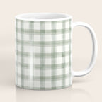 watercolor plaid - sage Coffee Mug Gallery Image 1