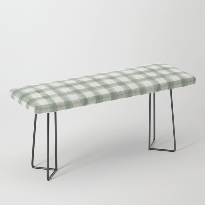 watercolor plaid - sage Bench Gallery Image 1