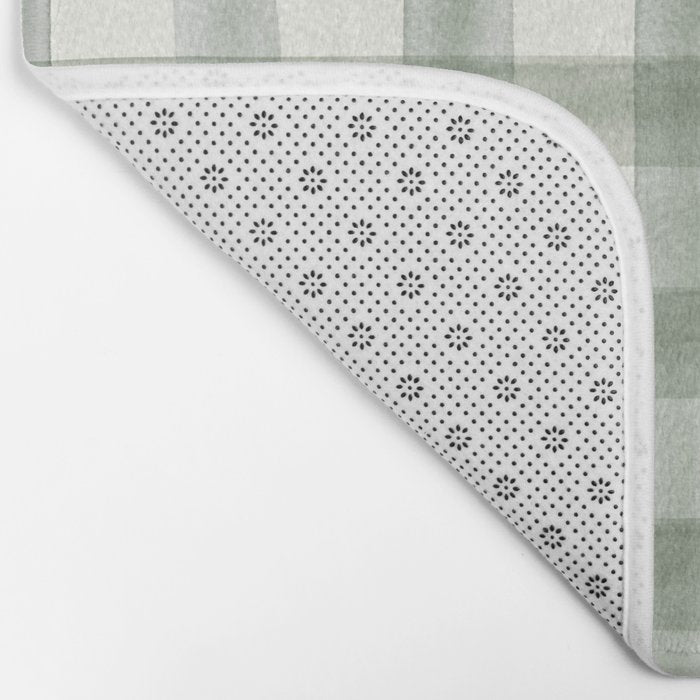 watercolor plaid - sage Bath Mat Gallery Image 2