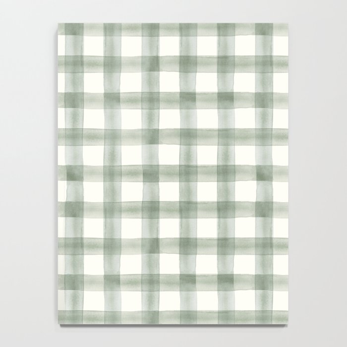 watercolor plaid - sage Notebook Gallery Image 4