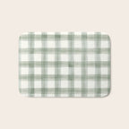 watercolor plaid - sage Bath Mat Gallery Image 1