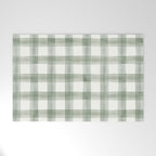 watercolor plaid - sage Welcome Mat Gallery Image 1