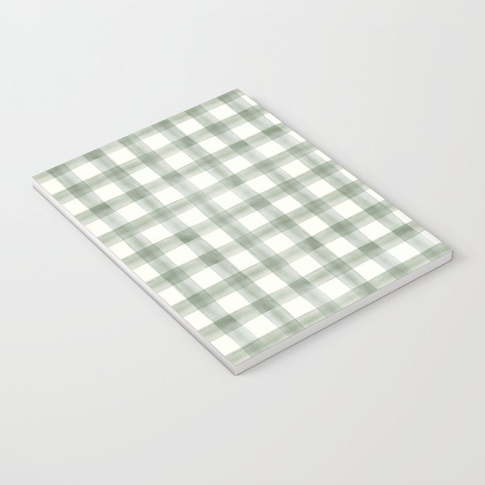 watercolor plaid - sage Notebook Gallery Image 3