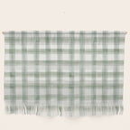 watercolor plaid - sage Wall Hanging Gallery Image 1