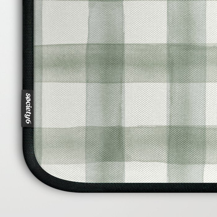 watercolor plaid - sage Laptop Sleeve Gallery Image 3