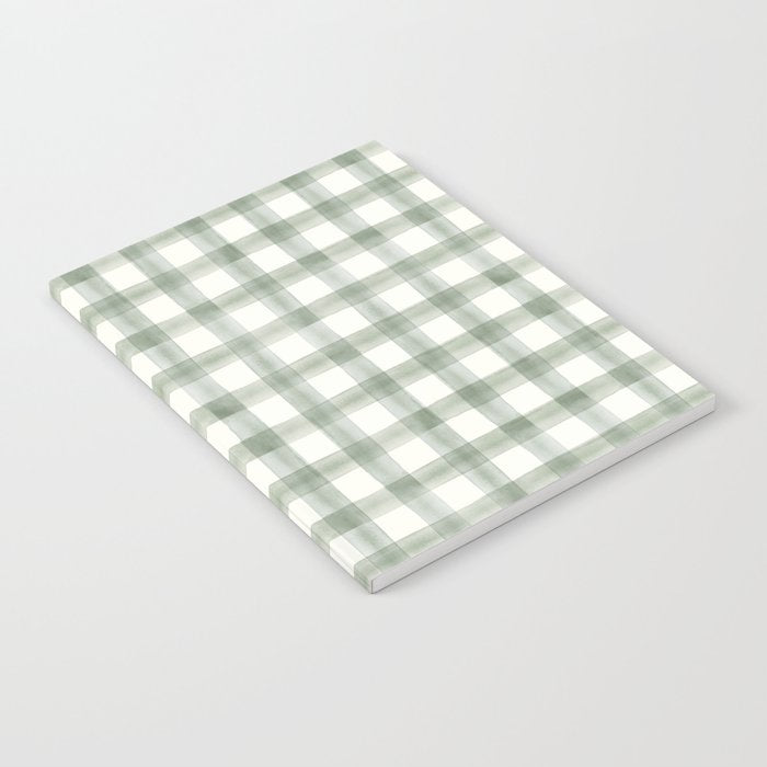 watercolor plaid - sage Notebook Gallery Image 2