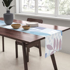 Tropical Boho Jungle Pattern 4 - Blue  Table Runner Gallery Image 2