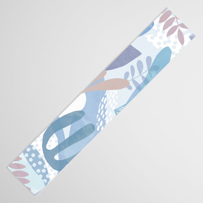 Tropical Boho Jungle Pattern 4 - Blue  Table Runner Gallery Image 3