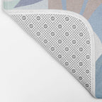 Tropical Boho Jungle Pattern 4 - Blue  Bath Mat Gallery Image 2