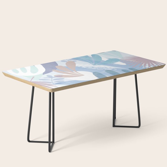 Tropical Boho Jungle Pattern 4 - Blue  Coffee Table Gallery Image 1