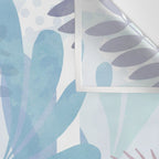 Tropical Boho Jungle Pattern 4 - Blue  Wall Tapestry Gallery Image 3