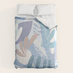 Tropical Boho Jungle Pattern 4 - Blue  Comforter Gallery Image 6
