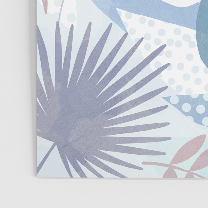 Tropical Boho Jungle Pattern 4 - Blue  Poster Gallery Image 3