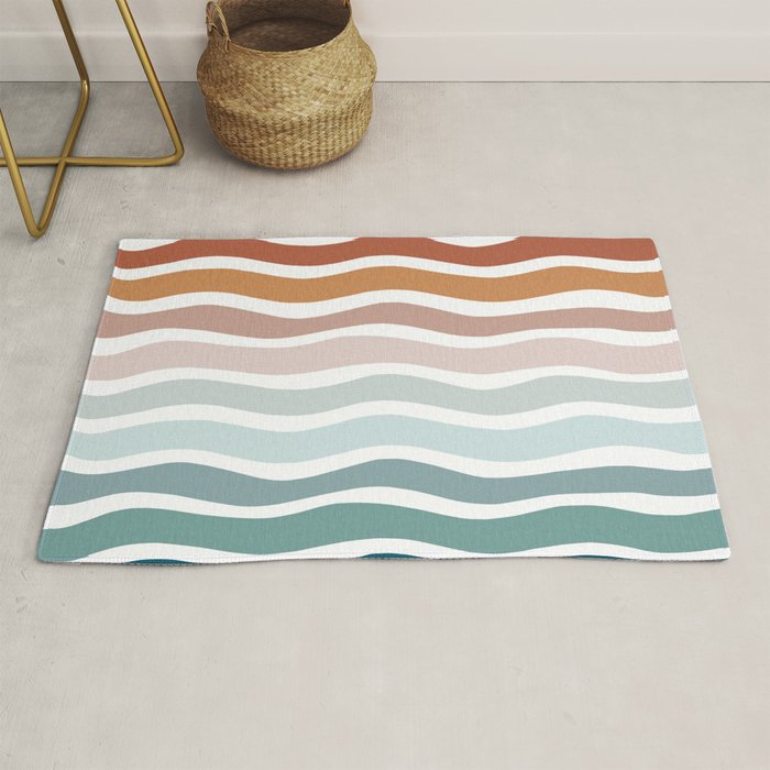 Rainbow Waves Rug Gallery Image 1