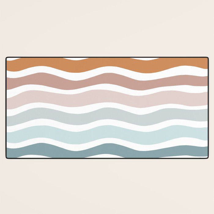 Rainbow Waves Desk Mat Gallery Image 3