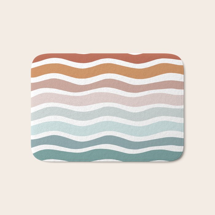 Rainbow Waves Bath Mat Gallery Image 1