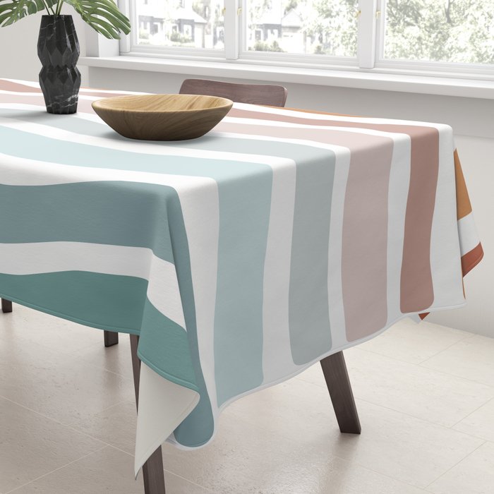 Rainbow Waves Tablecloth Gallery Image 3